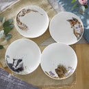 Royal Worcester Wrendale Designs Pasta Bowl (Badger, Hedgehog, Fox, Owl) Set of 4