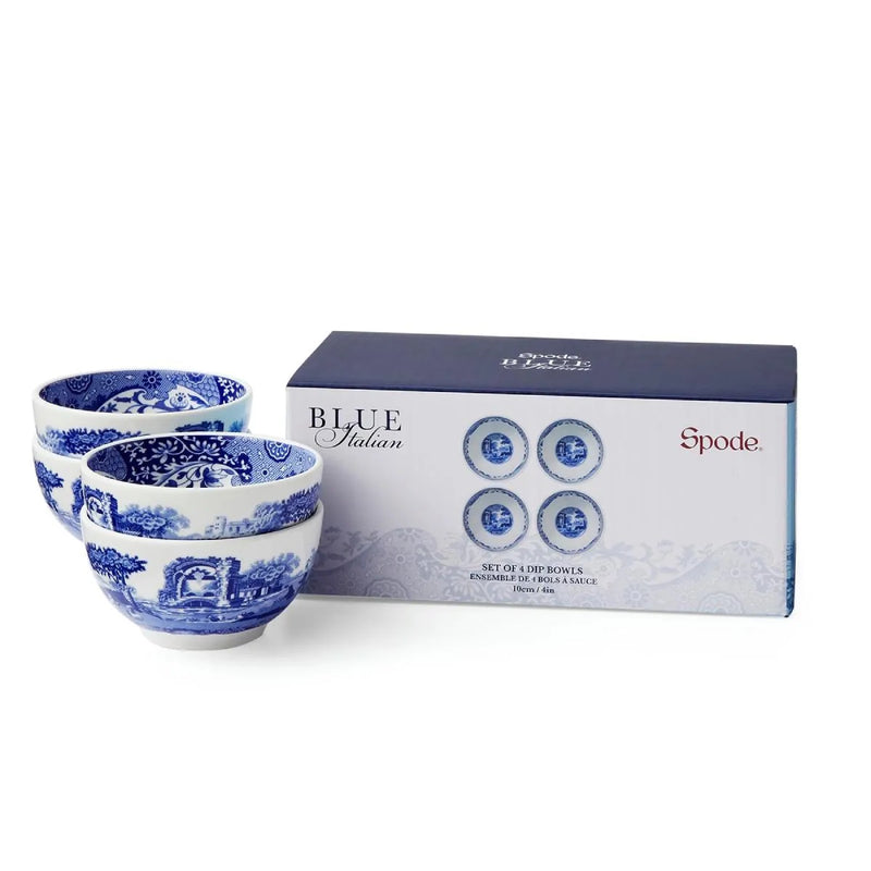 Spode Blue Italian Dip Bowls, Set of 4