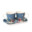 Portmeirion Sara Miller Woodland Tales Mug & Tray Set, French Blue