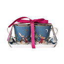 Portmeirion Sara Miller Woodland Tales Mug & Tray Set, French Blue
