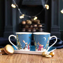 Portmeirion Sara Miller Woodland Tales Mug & Tray Set, French Blue