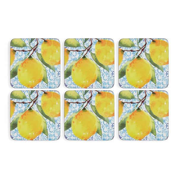Pimpernel Amalfi Lemons Coasters Set of 6