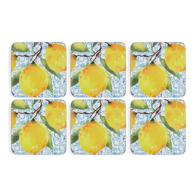 Pimpernel Amalfi Lemons Coasters Set of 6