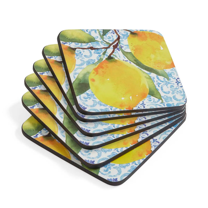 Pimpernel Amalfi Lemons Coasters Set of 6