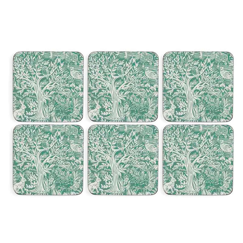 Pimpernel Tapestry Sage Coasters Set of 6