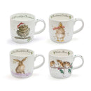 Royal Worcester Wrendale Designs Christmas Mugs, Set of 4
