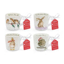 Royal Worcester Wrendale Designs Christmas Mugs, Set of 4