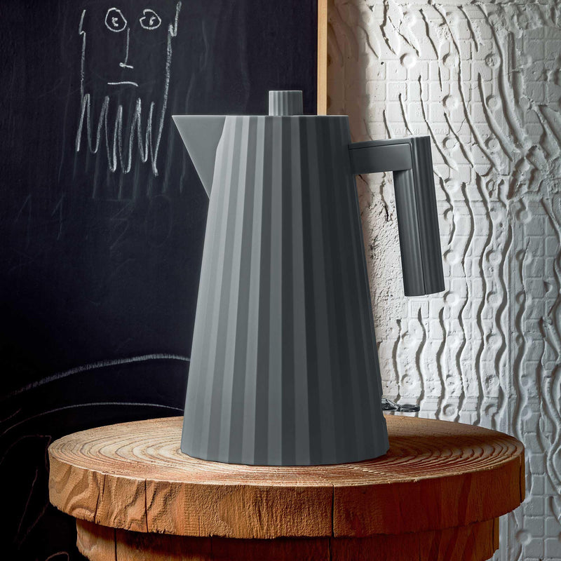 Alessi Plissé Electric Kettle Grey