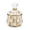 MacKenzie-Childs Mocha Check Lidded Sugar Bowl