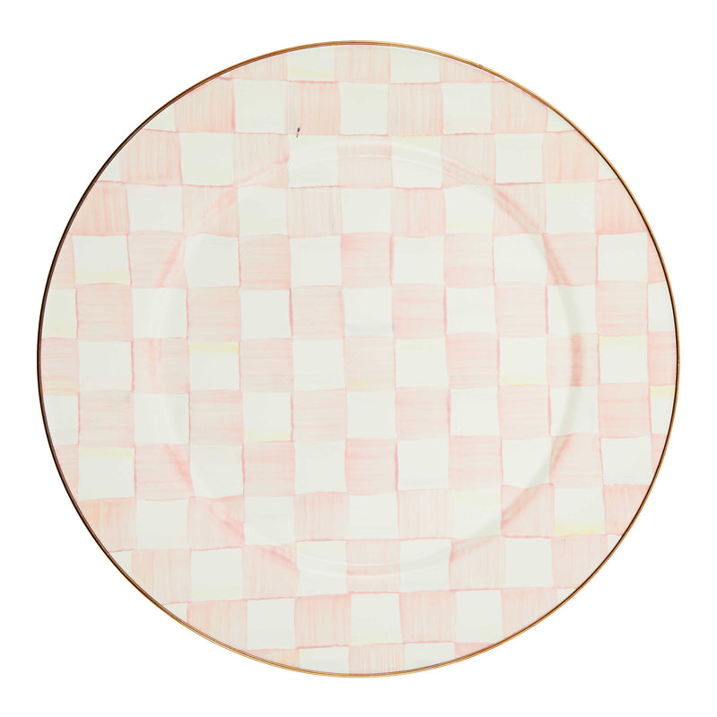 MacKenzie-Childs Rosy Check Enamel Serving Platter