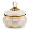 MacKenzie-Childs Rosy Check Enamel Squashed Pot