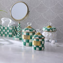 MacKenzie-Childs Emerald Check Canister - Small