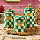 MacKenzie-Childs Emerald Check Canister - Small