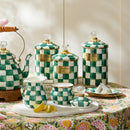 MacKenzie-Childs Emerald Check Canister - Small