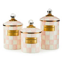 MacKenzie-Childs Rosy Check Enamel Canister - Medium