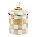 MacKenzie-Childs Mocha Check Canister Small