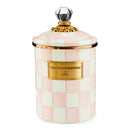 MacKenzie-Childs Rosy Check Enamel Canister - Medium