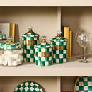MacKenzie-Childs Emerald Check Canister - Large