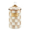 MacKenzie-Childs Mocha Check Canister Large