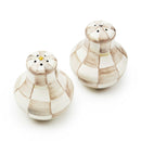 MacKenzie-Childs Mocha Check Salt & Pepper Shakers