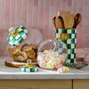MacKenzie-Childs Emerald Check Cookie Jar with Enamel Lid