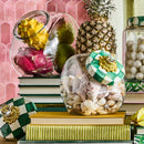 MacKenzie-Childs Emerald Check Cookie Jar with Enamel Lid