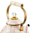 MacKenzie-Childs Rosy Check Enamel Tea Kettle - 3 Quart