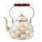 MacKenzie-Childs Mocha Check Tea Kettle 3 Quart