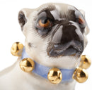 Meissen Dog Figurine Pug Dog with Bells