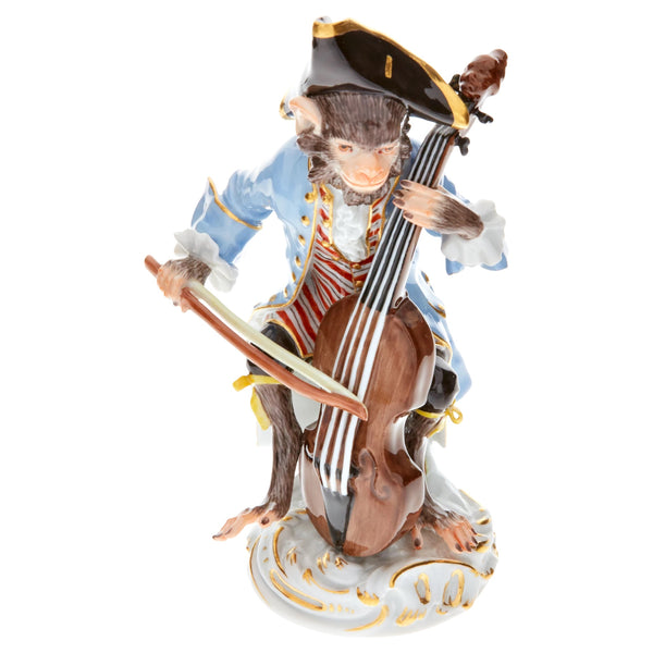 Meissen Monkey Orchestra Bass Fiddler