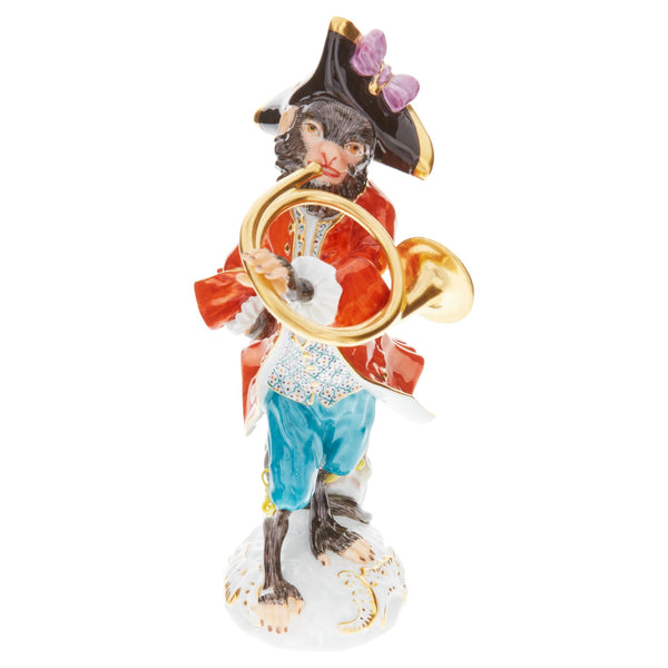 Meissen Monkey Orchestra French Horn Player