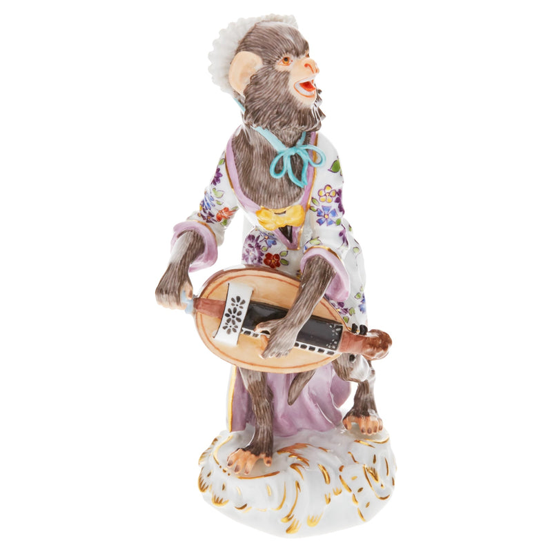 Meissen Monkey Orchestra Hurdy-Gurdy Player