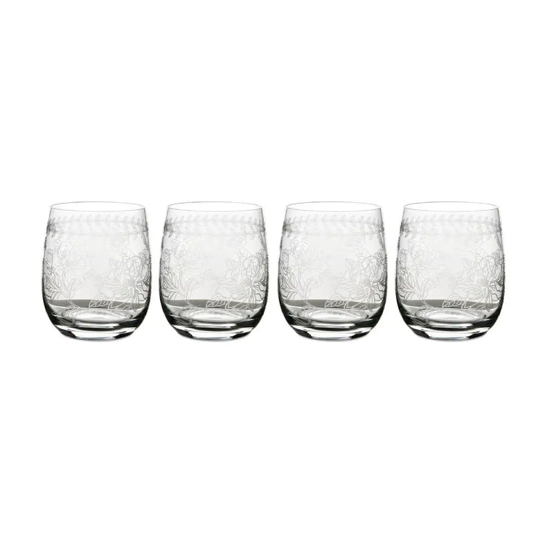 Portmeirion Botanic Garden Crystal Tumblers Set of 4