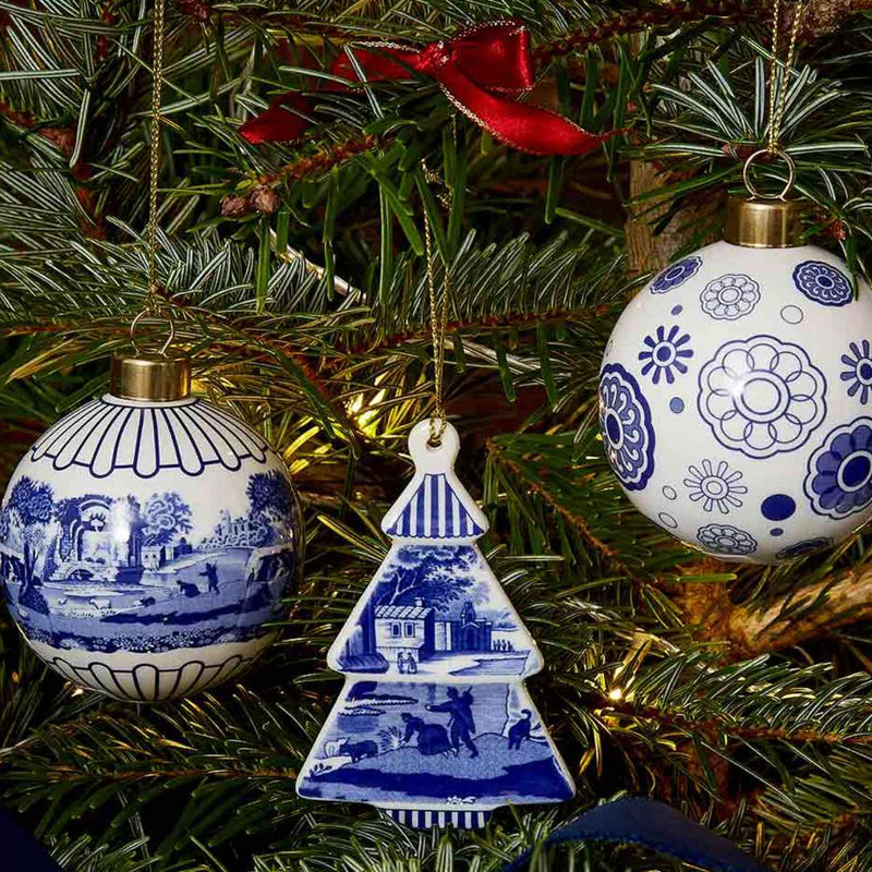 Spode Blue Italian Spoked Bauble