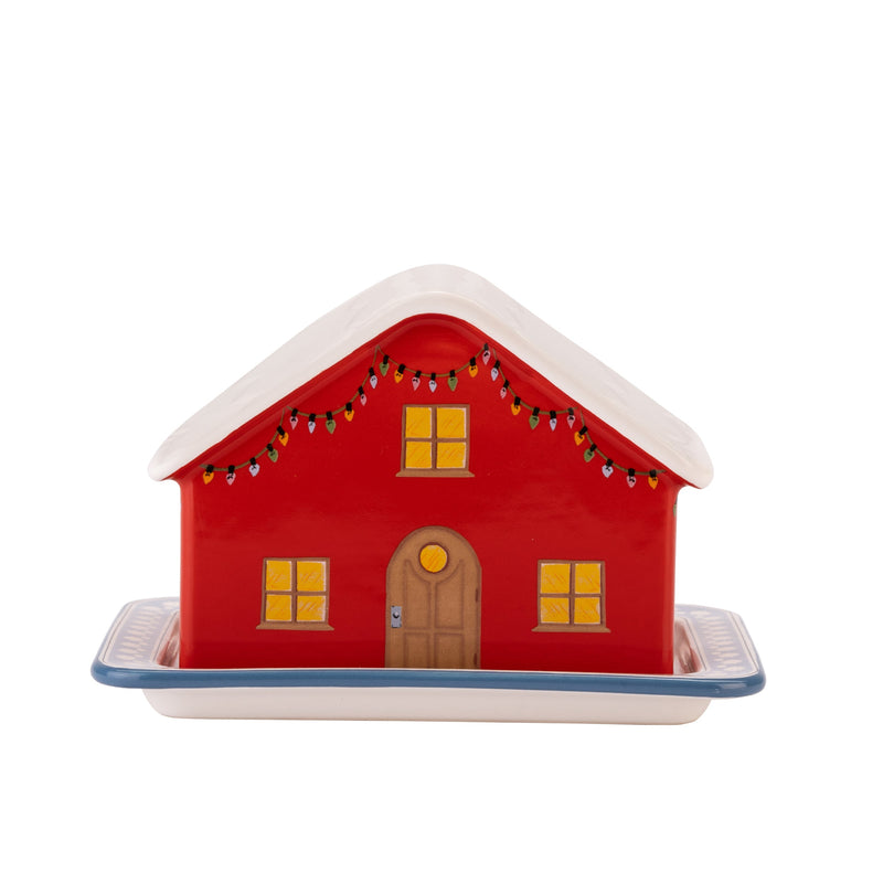 Cath Kidston Christmas House Butter Dish