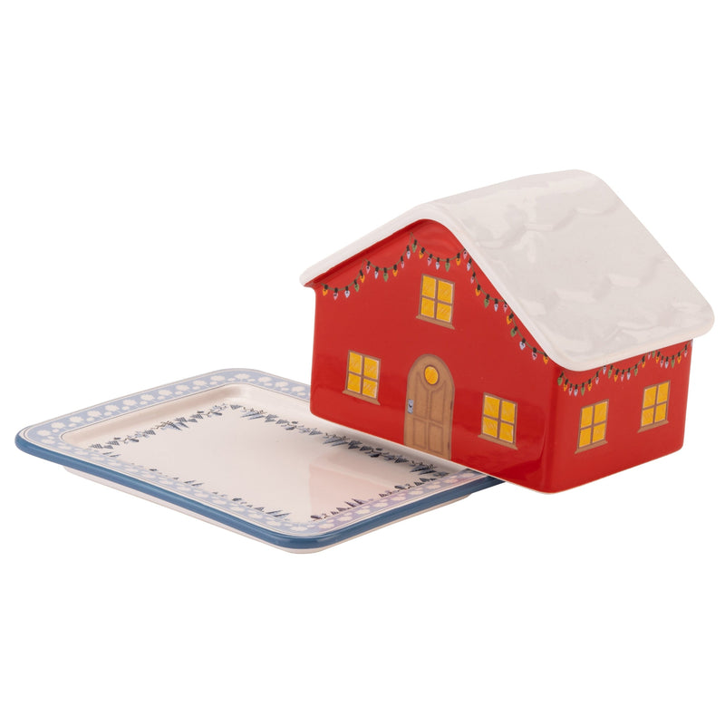 Cath Kidston Christmas House Butter Dish
