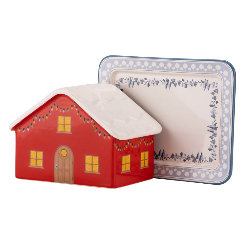Cath Kidston Christmas House Butter Dish