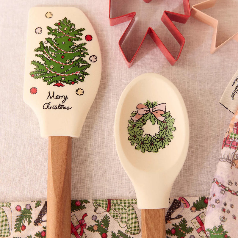 Cath Kidston Christmas Wreath Silicone Spatula & Spoon Set