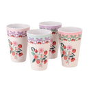 Cath Kidston Raspberry Melamine Tumbler, Set of 4