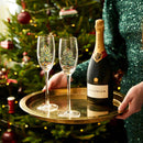 Spode Christmas Tree Champagne Flutes Set of 4