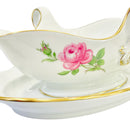 Meissen Pink Rose Gravy Boat