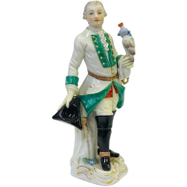 Meissen Figurine Huntsman with Falcon, White