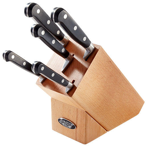 Stellar Sabatier IS 5 Piece Knife Block Set, Wood
