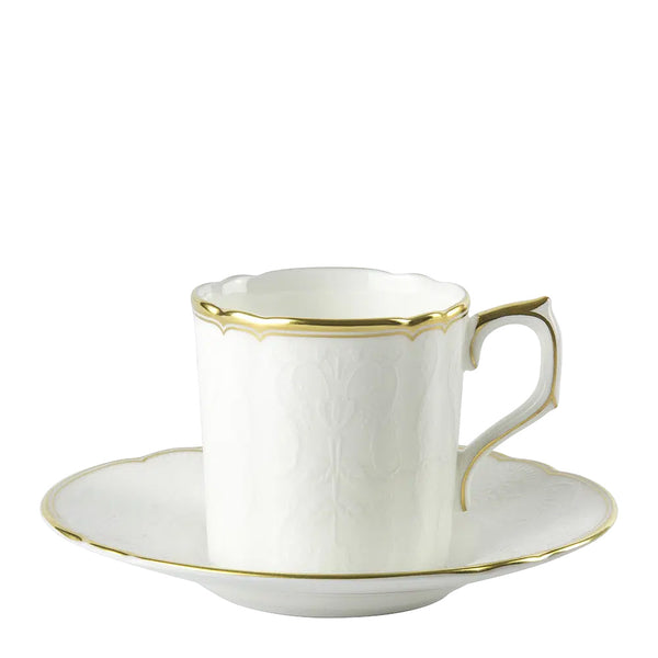 Royal Crown Derby - Darley Abbey Pure Gold Coffee Cup & Saucer Set of 6 (Gift Boxed)