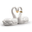 Lladró Endless Love Swans Figurine - Golden Luster