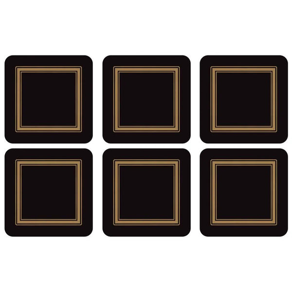 Pimpernel Classic Black Coasters Set of 6