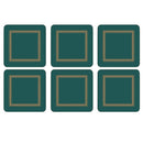 Pimpernel Classic Emerald Coasters Set of 6