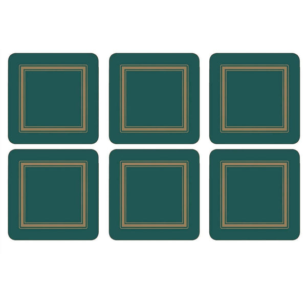Pimpernel Classic Emerald Coasters Set of 6