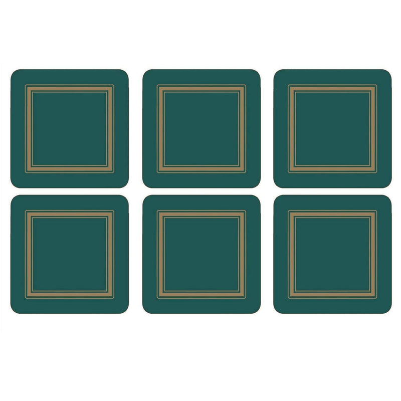 Pimpernel Classic Emerald Coasters Set of 6