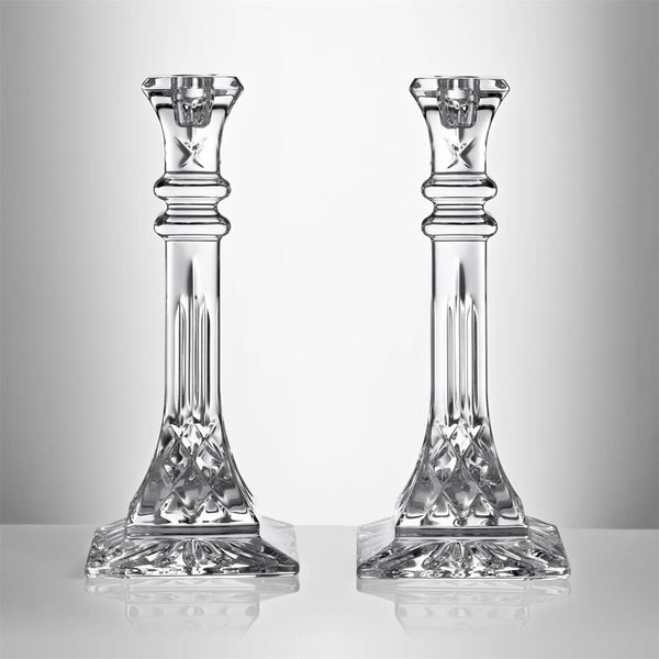 Waterford Crystal Lismore 25cm Candlestick, Pair